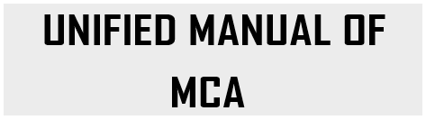 Unified Manual of MCA